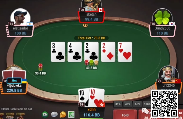 【APT扑克】牌局分析：多人池很少bluff